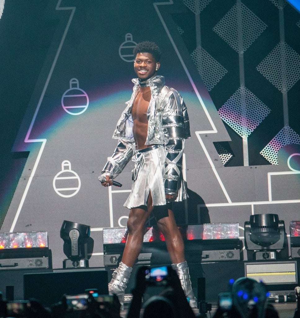 Lil Nas X's iHeartRadio 2021 Jingle Ball Metallic Outfit