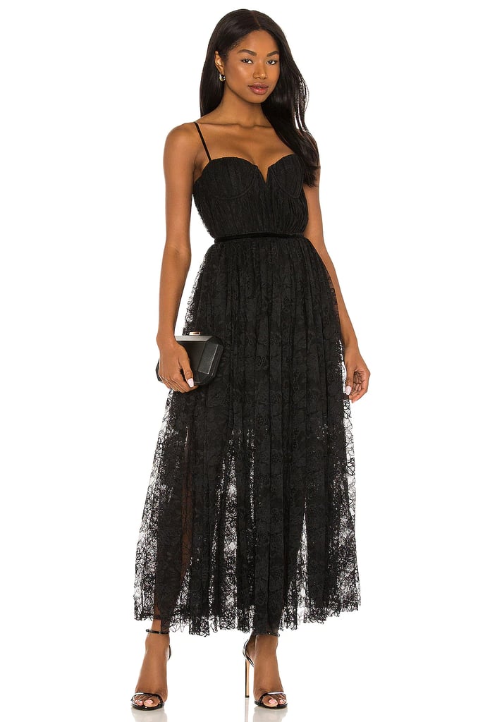 Sau Lee Selena Lace Dress in Black