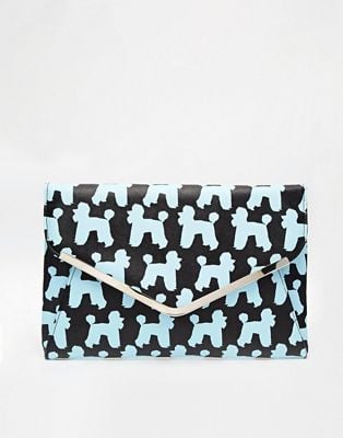 ASOS Poodle Print Envelope Clutch Bag