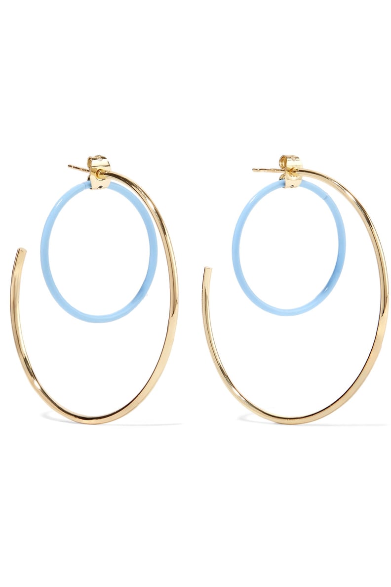 Elizabeth and James Renee Gold-Plated Acetate Hoop Earrings