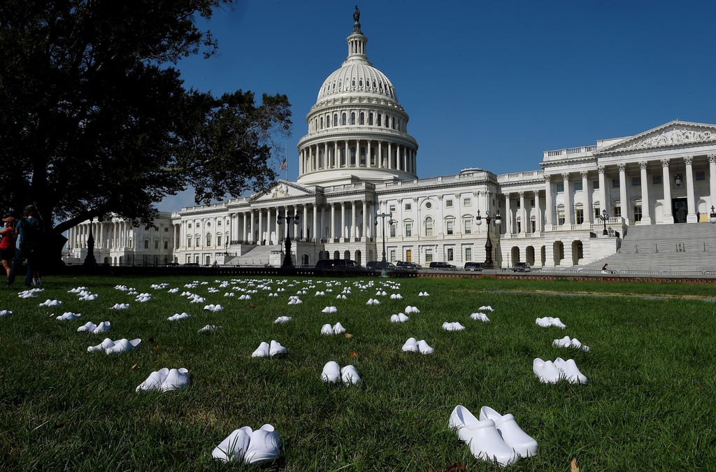 Nurse Shoes Left at US Capitol to Honour COVID-19 Deaths
