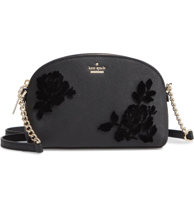 Kate Spade New York Cameron Street Hilli Flocked Roses Leather Crossbody Bag