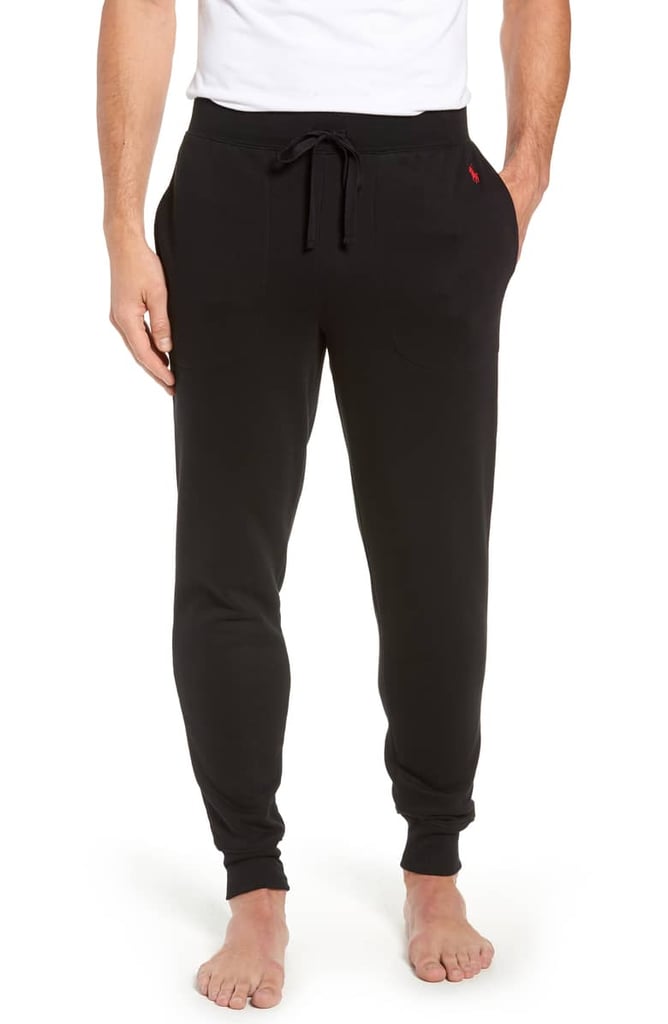 brushed jersey cotton blend jogger pants