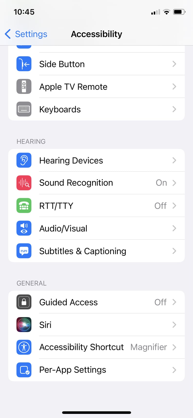 Under the Accessibility Tab, Select "Sound Recognition"