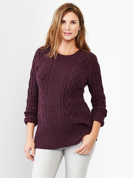 Gap Cable Knit Sweater ($37) | Cheap Maternity Clothes | POPSUGAR ...