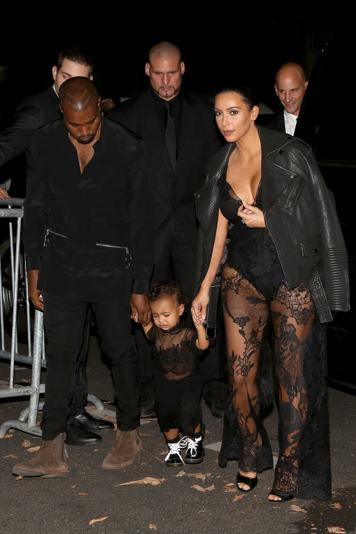 Kim Kardashian and North West at Givenchy Fashion Show | POPSUGAR ...