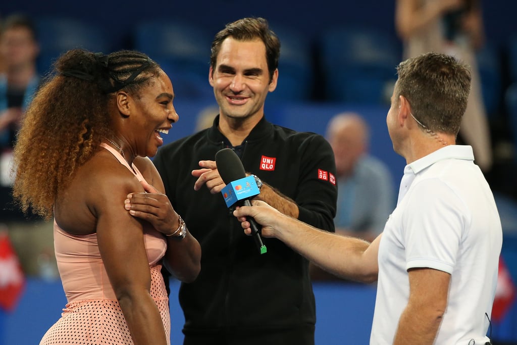 Serena Williams and Roger Federer Mixed Doubles Match 2019 POPSUGAR