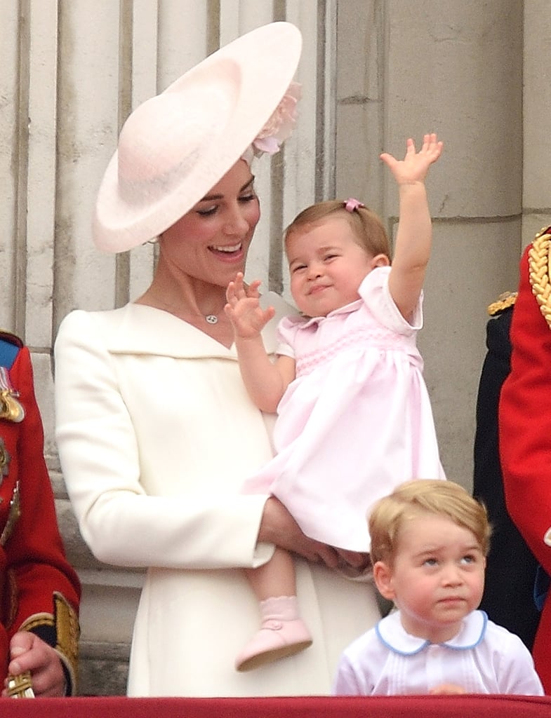 Kate loved watching Charlotte thoroughly enjoy Trooping the Colour.

    Related:

            
            
                                    
                            

            Kate Middleton Shares Her Favorite "Simple" Motherhood Moment, and Yup, We Totally Agree!