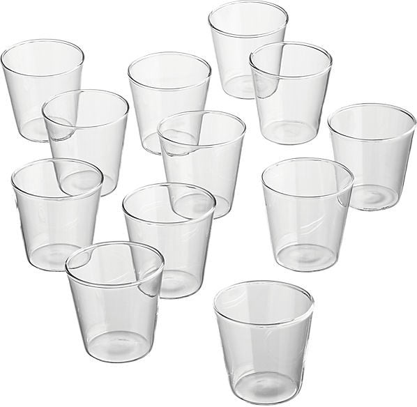 Beaker Glass Tea Light Candleholders ($11 for set of 12)
