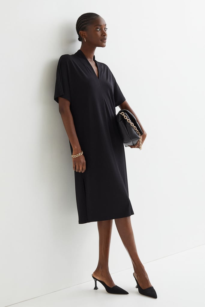 A Polished Dress with Dolman Sleeves