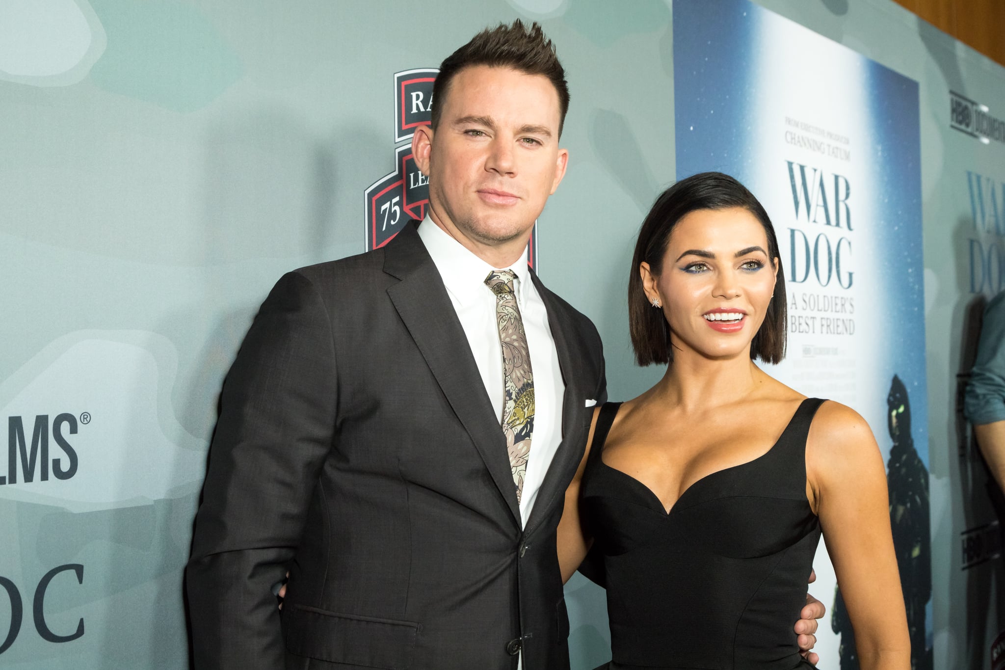 LOS ANGELES, CALIFORNIA - NOVEMBER 06:  Executive Producer Channing Tatum and wife Jenna Dewan Tatum  attend the HBO And Army Ranger Lead The Way Fun Present The Premiere Of 