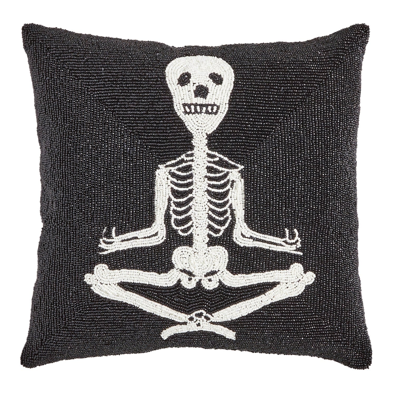 Beaded Yoga Skeletons Pillow Pier 1 Released Its Halloween Decor