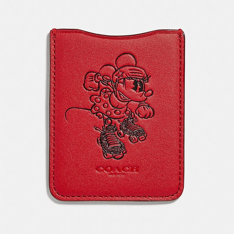 Minnie Mouse Rollerskate Phone Pocket Sticker