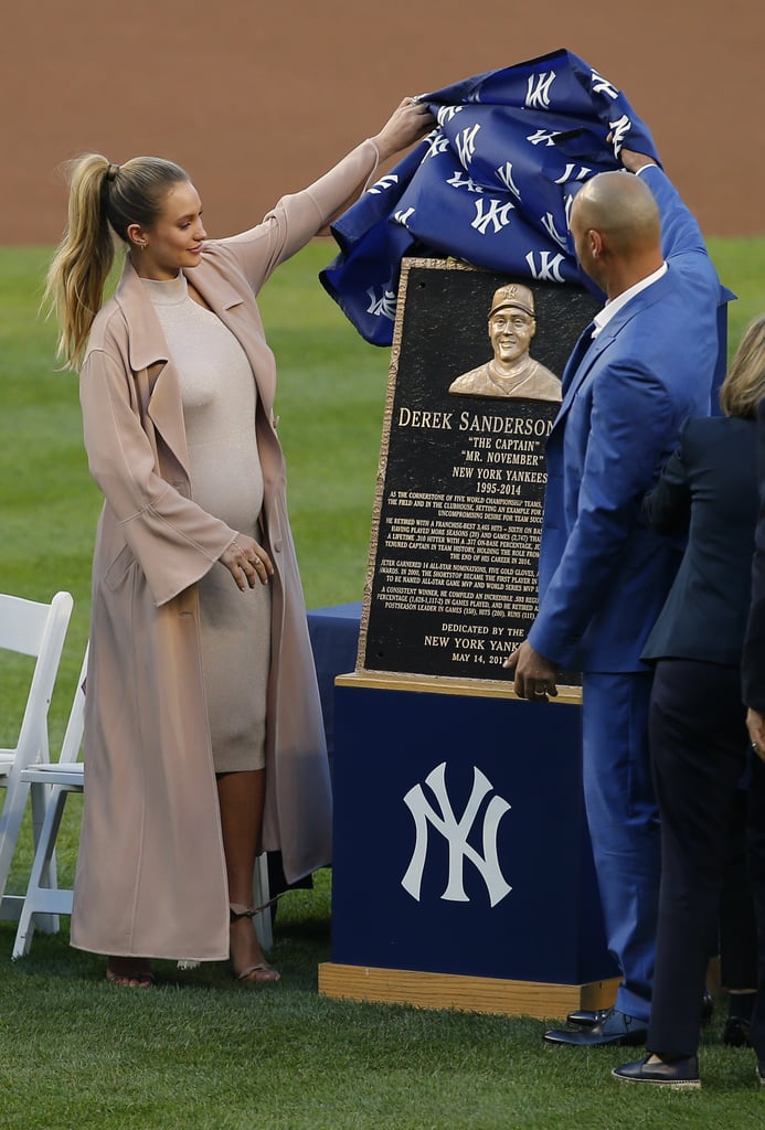 Derek and Hannah Jeter at Yankee Stadium Ceremony May 2017