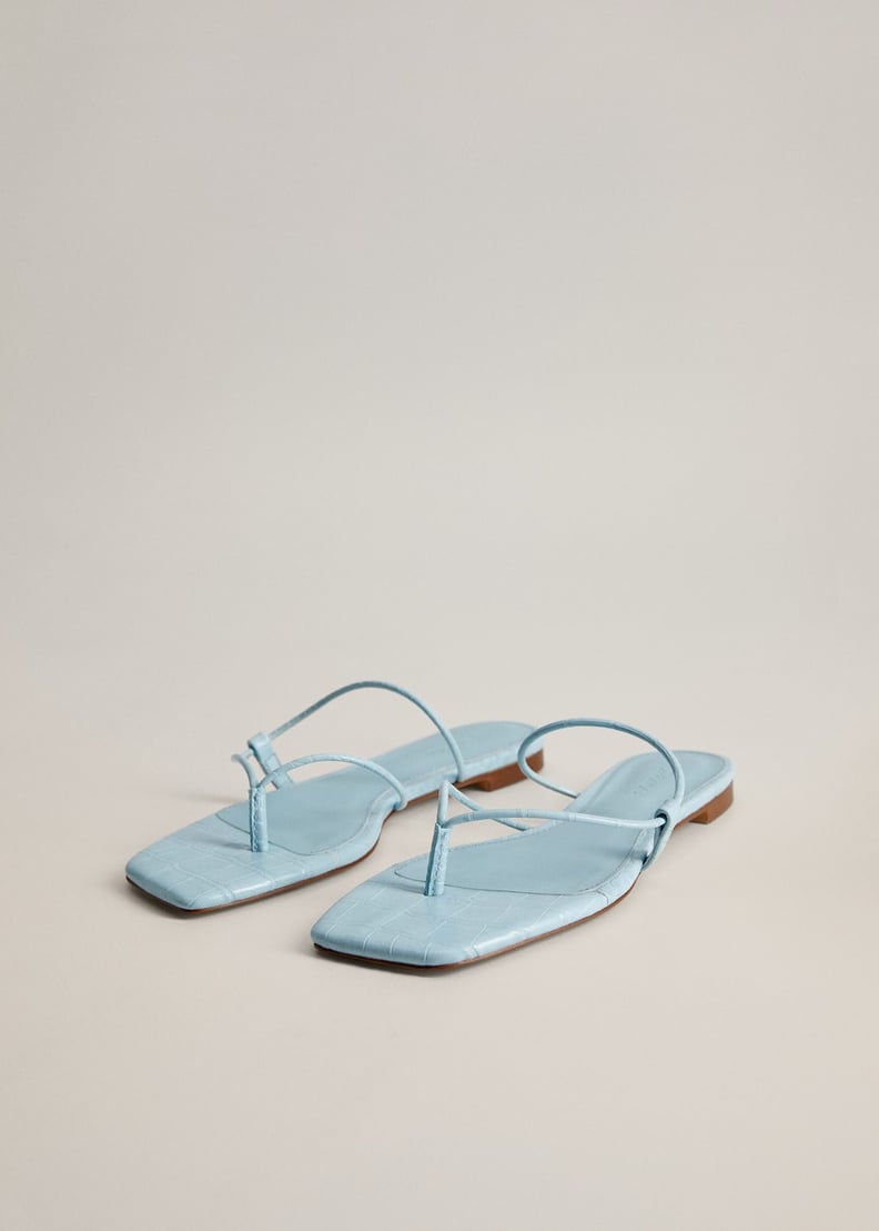 Mango Flat Croc Sandals