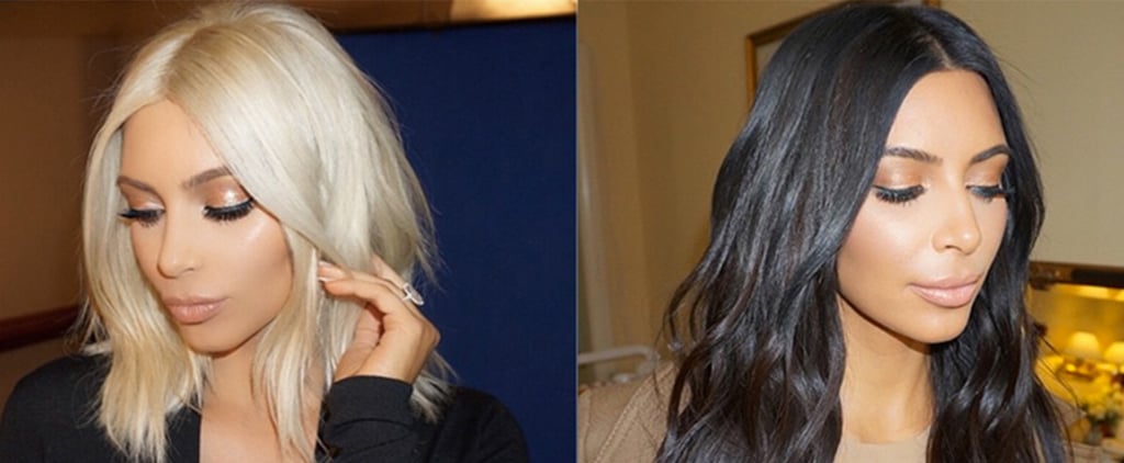 Kim Kardashian Blond to Brunette