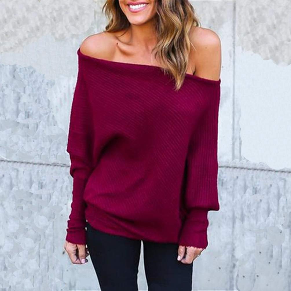 Voianlimo Off Shoulder Knit Sweater