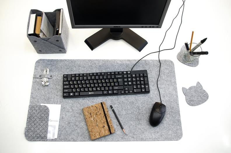 For Desk Organization: Large Desk Top Organizer Felt Mat