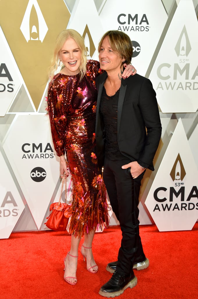 Nicole giggled on the red carpet with Keith at the 2109 CMA Awards.