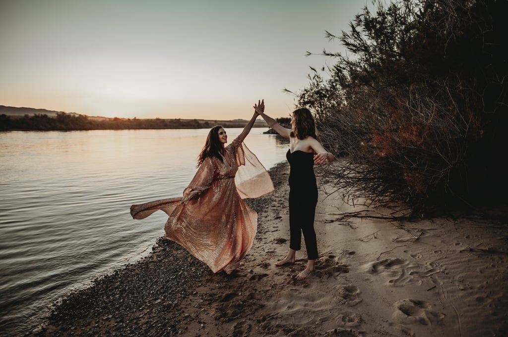 Sexy River Beach Engagement Photo Shoot