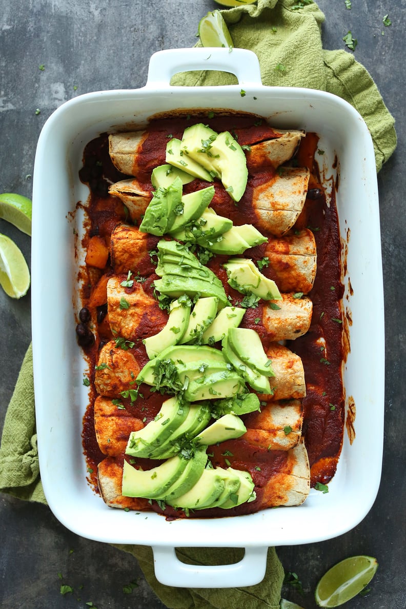 Butternut Squash and Black Bean Enchiladas