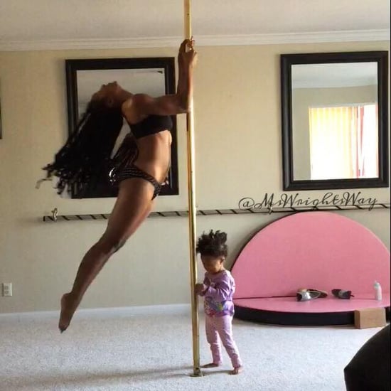 Pole Dancing Mom and Toddler Video