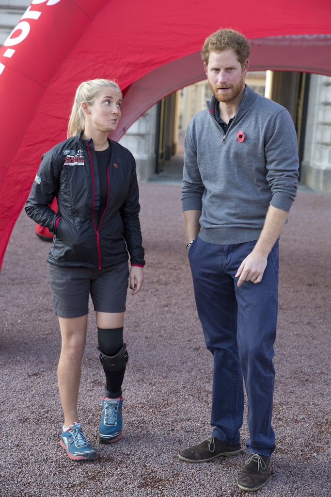 Prince Harry Meets Veterans From the Walk of Britain