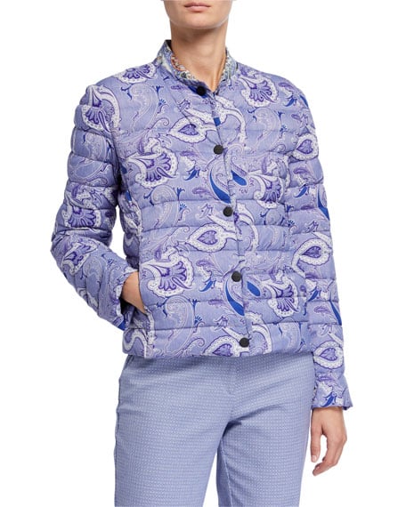 Etro Bandana Print Puffer Jacket