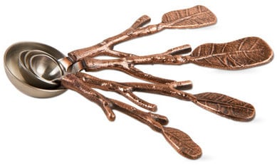 Tag Associates Group Leaf Measuring Spoon Set - Copper