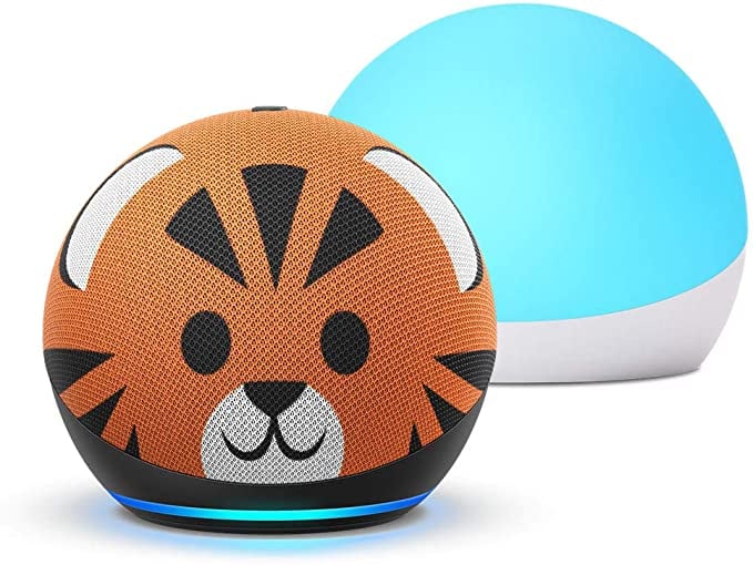 Echo Dot (4th Gen) Kids Edition + Echo Glow | Tiger