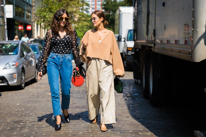 Coordinate a Sheer Polka-Dot Blouse With a Comfortable Tank Underneath