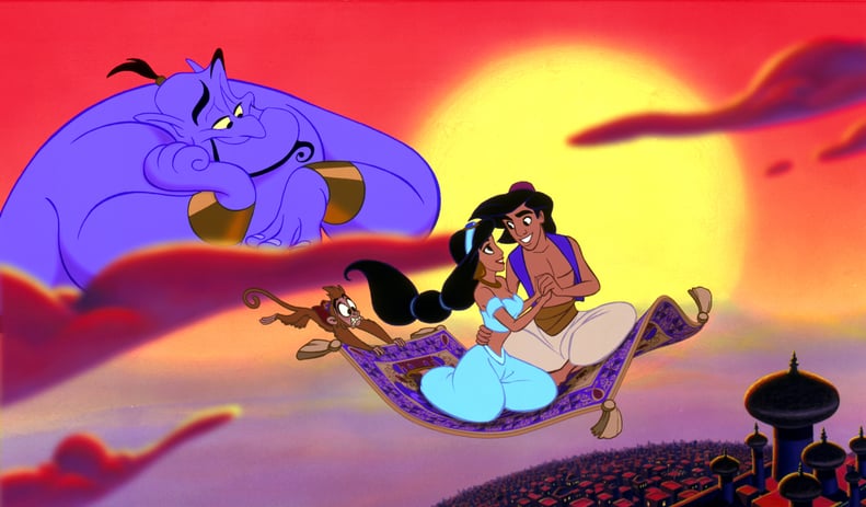 ALADDIN, Genie, Jasmine, Aladdin, 1992. (c) Buena Vista Pictures/ Courtesy: Everett Collection.