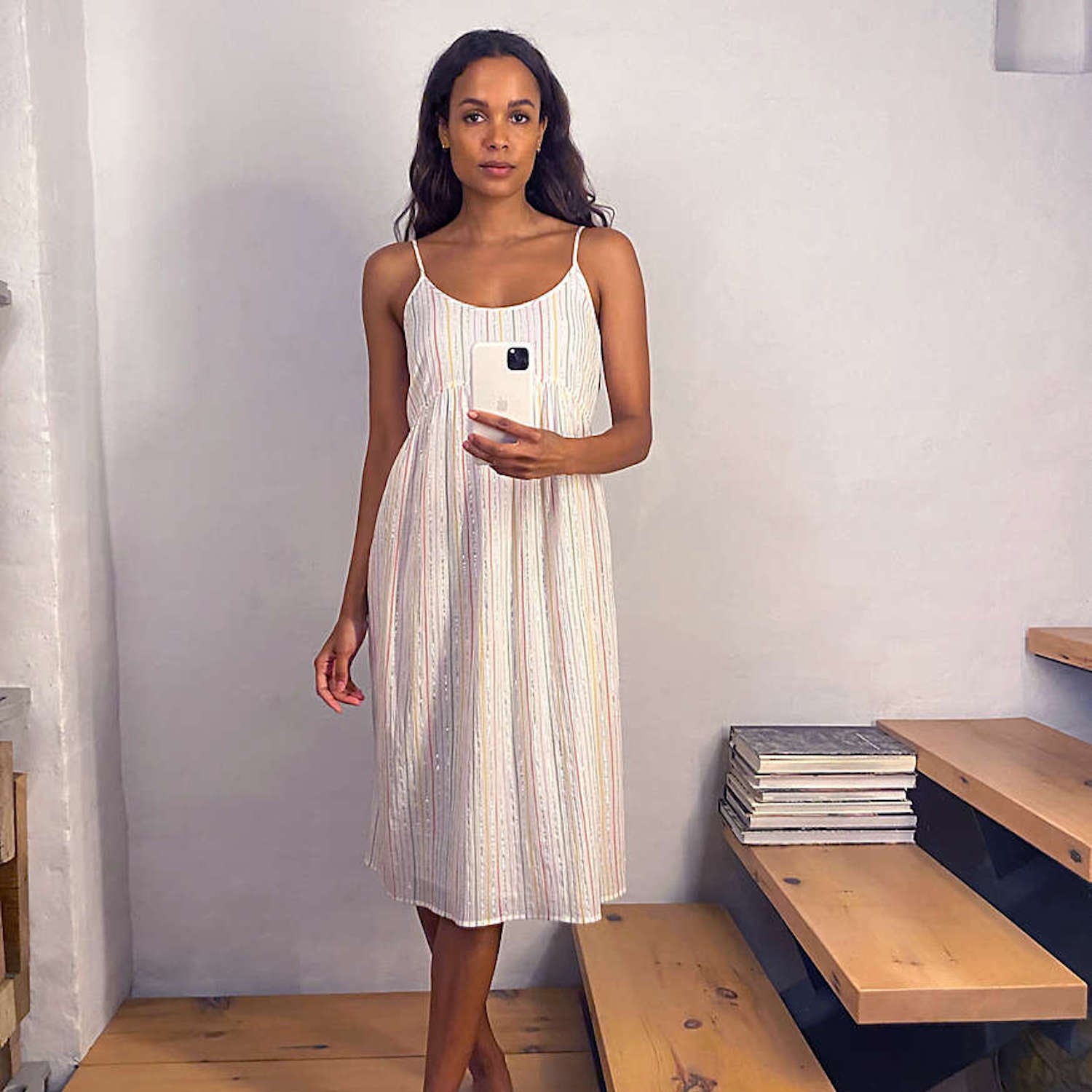 aerie tiered midi dress