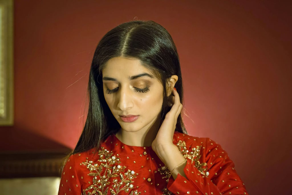 "I loved how unbelievably fresh and vibrant Mawra looked," Karuna said. "It may be hard to believe, but it is much more difficult to execute a natural look than a dramatic, full face of makeup. This makeup look perfectly encompasses Mawra's youthful and vibrant personality."