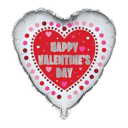 Foil Radiant Hearts Valentine Balloon