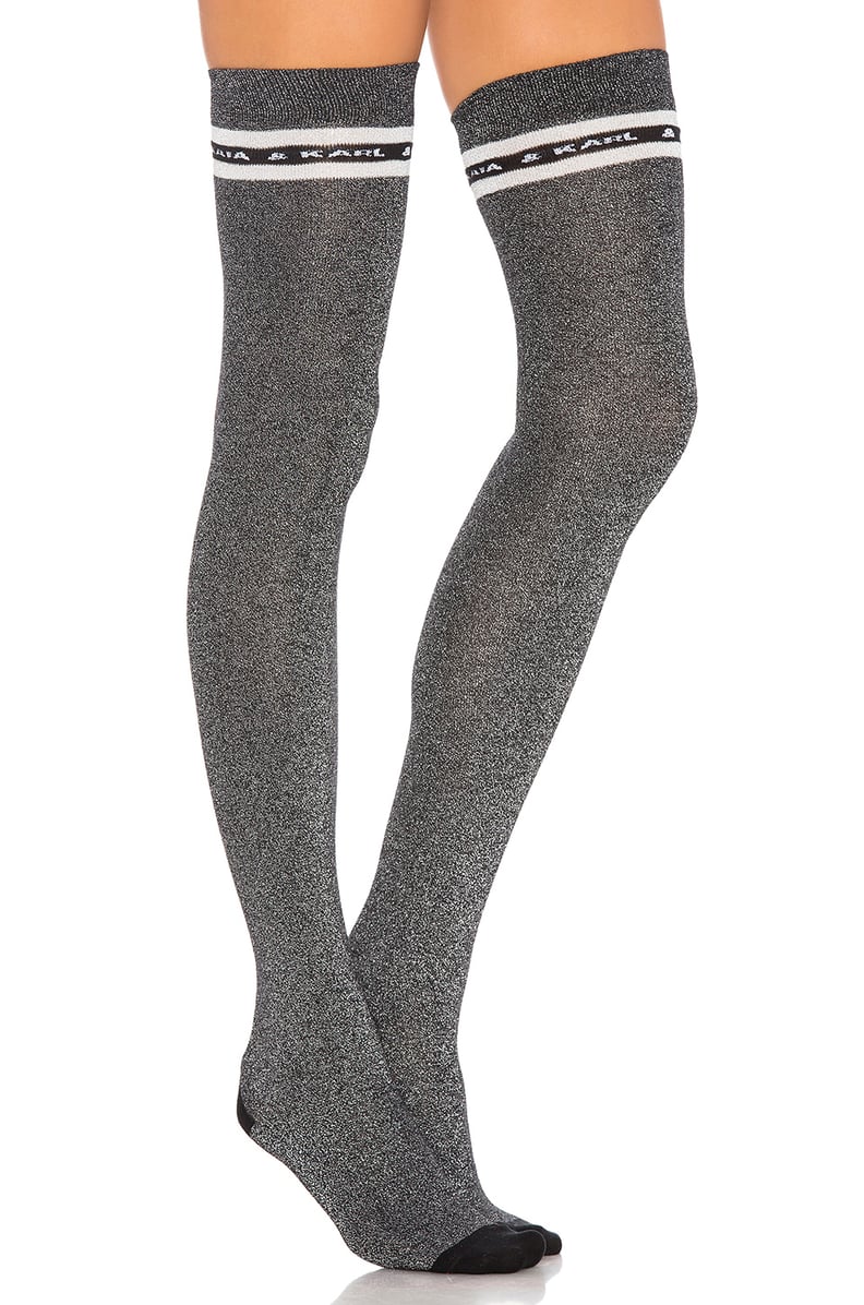 Karl x Kaia Over The Knee Socks in Gray