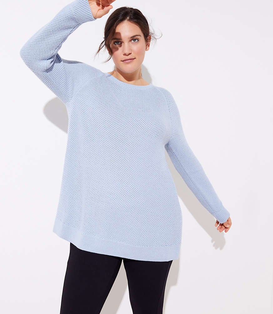 Loft Plus Ribbed Crossover Back Sweater