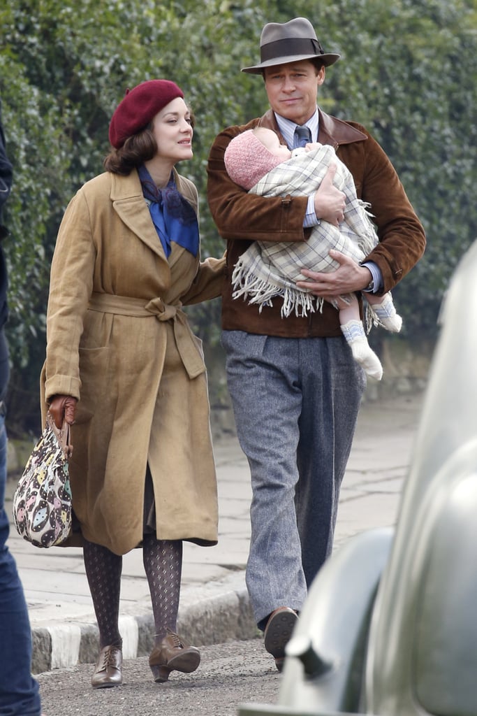 Brad Pitt With Baby on the Set of Five Seconds of Silence