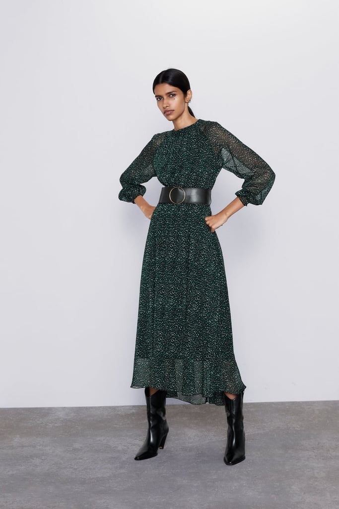 Zara Printed Dress with Belt | Chic 
