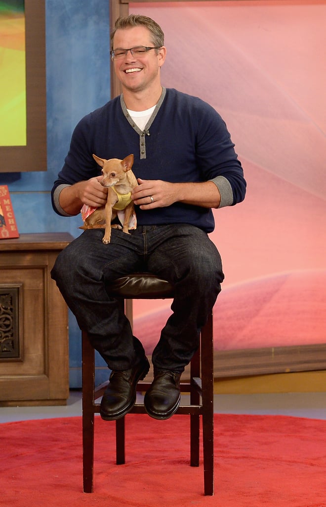 Matt Damon appeared on Despierta America to promote his new film in July 2013.