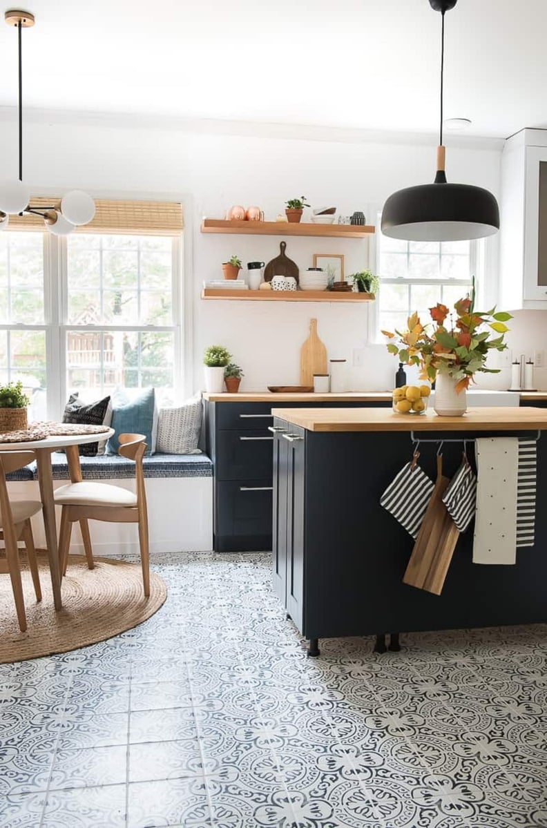 How This Renter Installed Peel-and-Stick Kitchen Floor Tiles