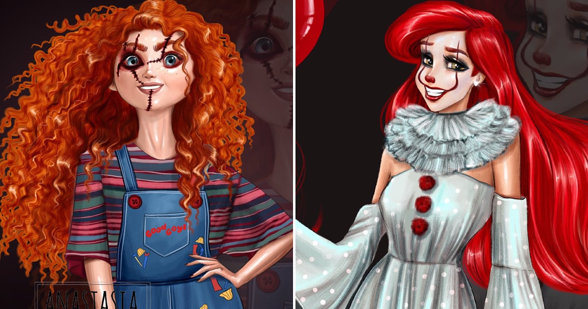 Artist Reimagines Disney Princesses As Horror Movie Villains Popsugar