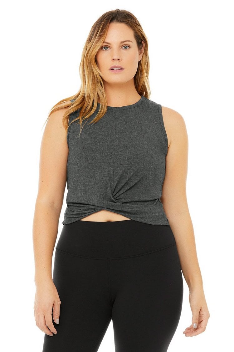 Beyond yoga crossroads top reversible cropped tank