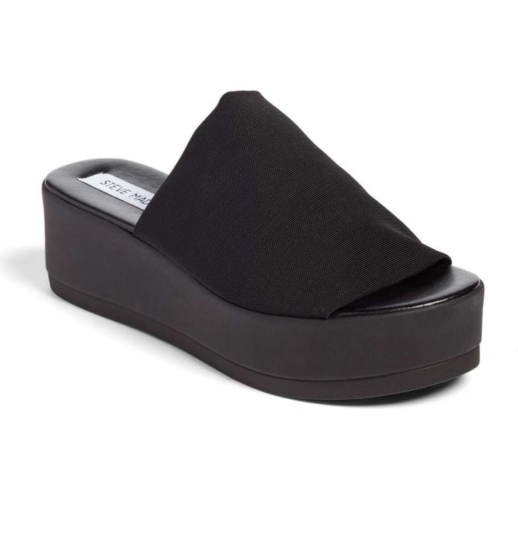 Steve Madden Slinky Platform Sandal | Black Slides | POPSUGAR Fashion ...
