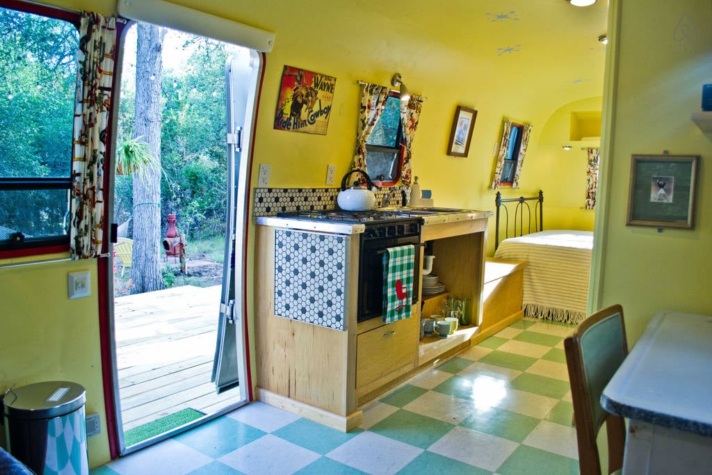 The vintage decor and endless amenities make the little house look and feel like home.