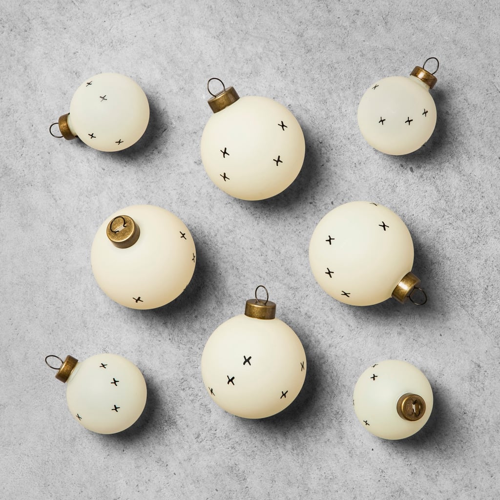 Cream Ornament Set Target Holiday Decor 2017 POPSUGAR Family Photo 17