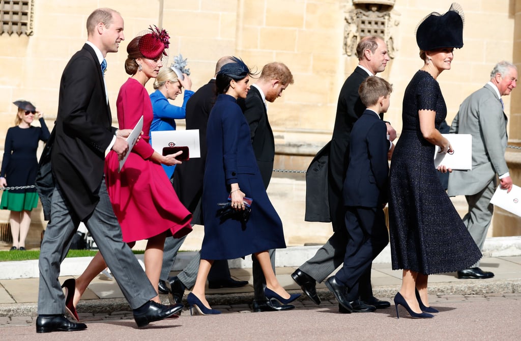 Charles led the way for the royal family at Princess Eugenie and Jack Brooksbank's wedding in October 2018.