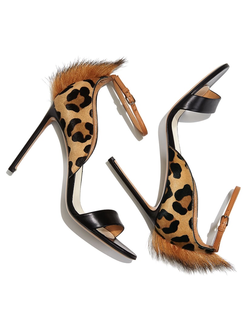 Francesco Russo Leopard Print Calf Hair Sandal ($1,195)