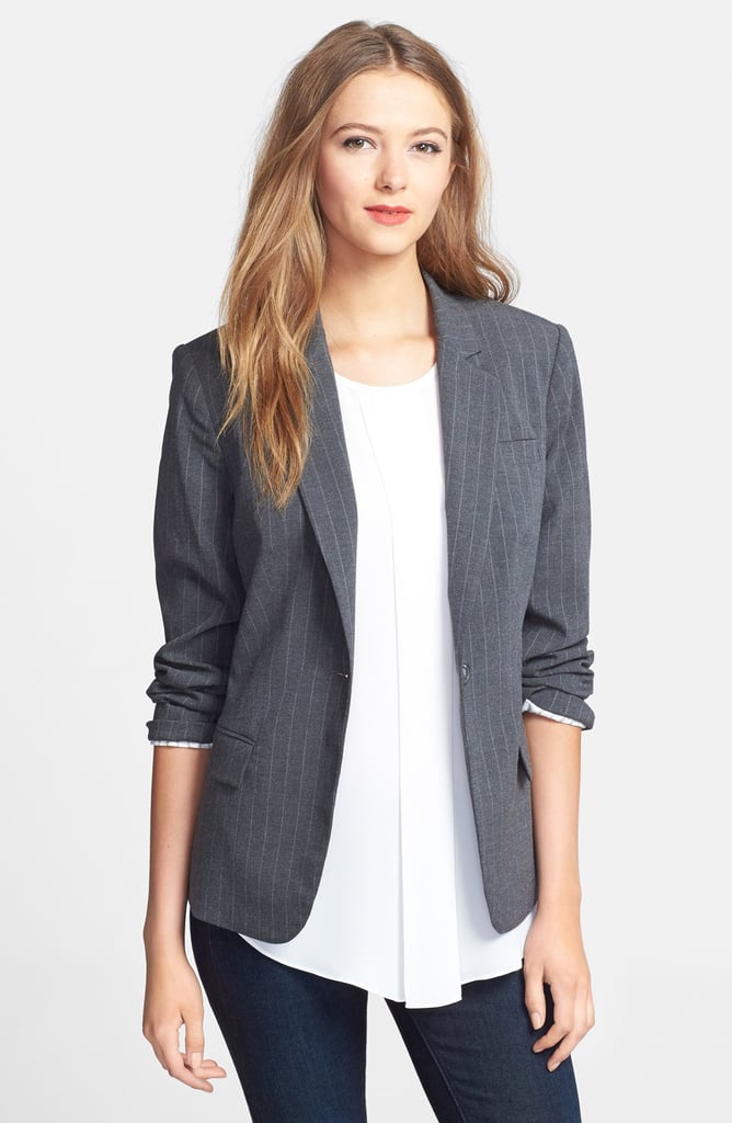 Vince Camuto One-Button Pinstripe Blazer