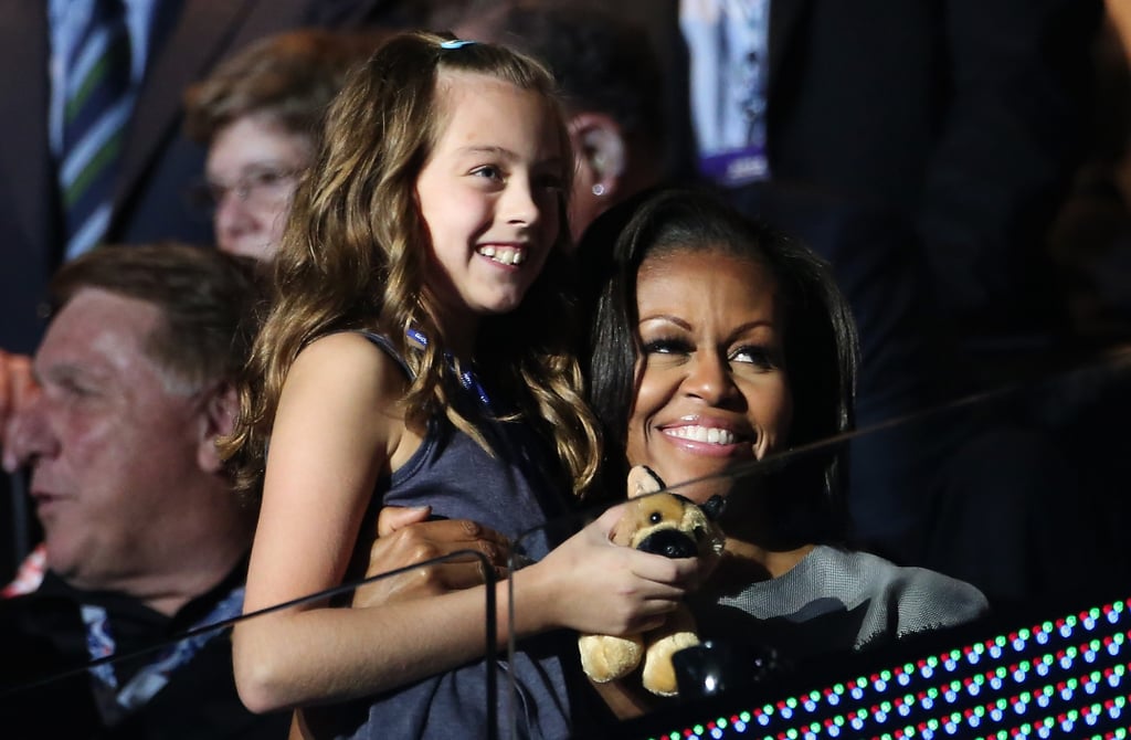 When she held a young girl during the Democratic National Convention in 2012